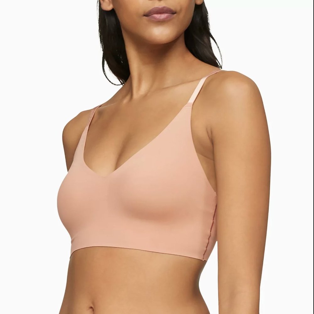 NWT Calvin Klein Light Chestnut Invisibles Comfort Lightly Lined Medium Bralette